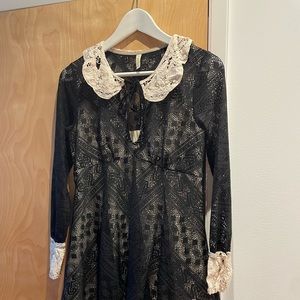 Free People B&W Lace Dress